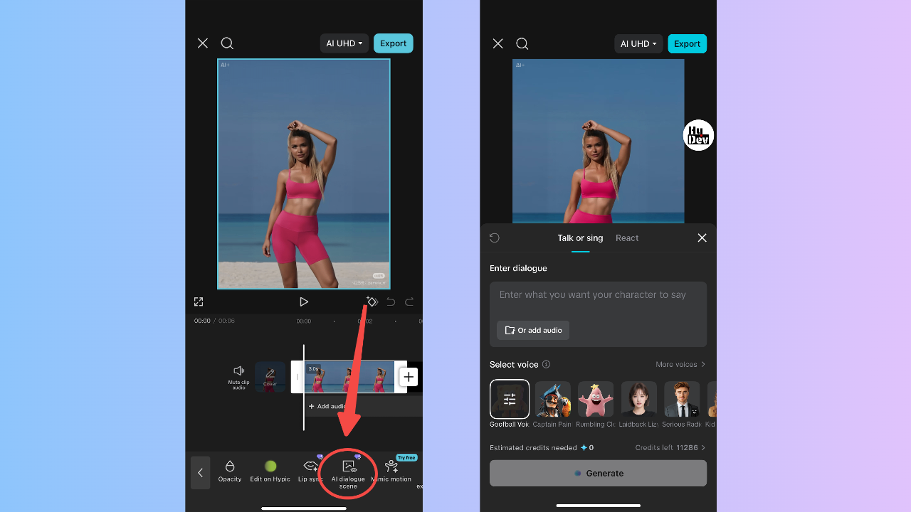 CapCut App - AI talking photo generator