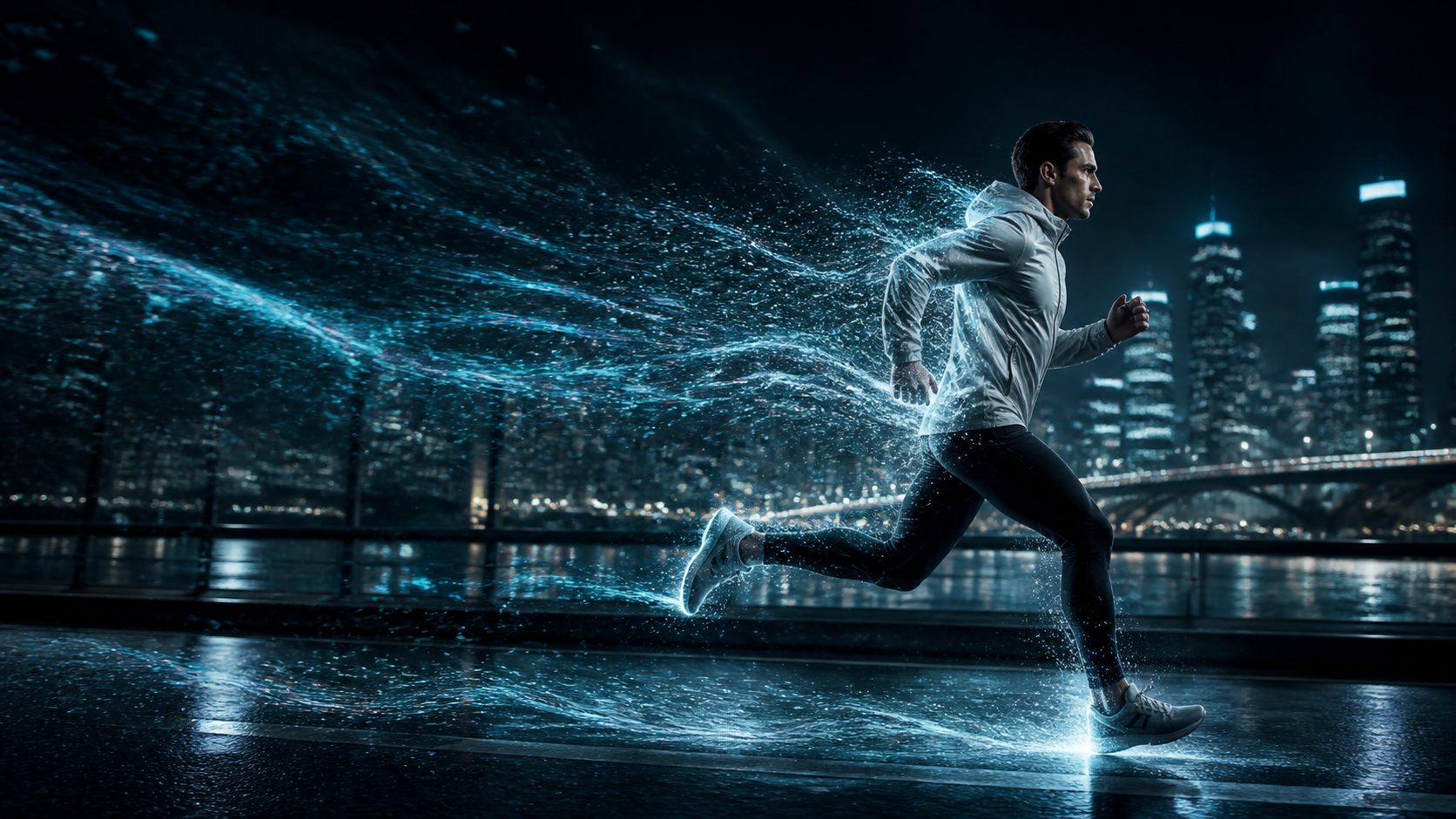 Luminous Particles in Motion original 16:9 effect visual 2