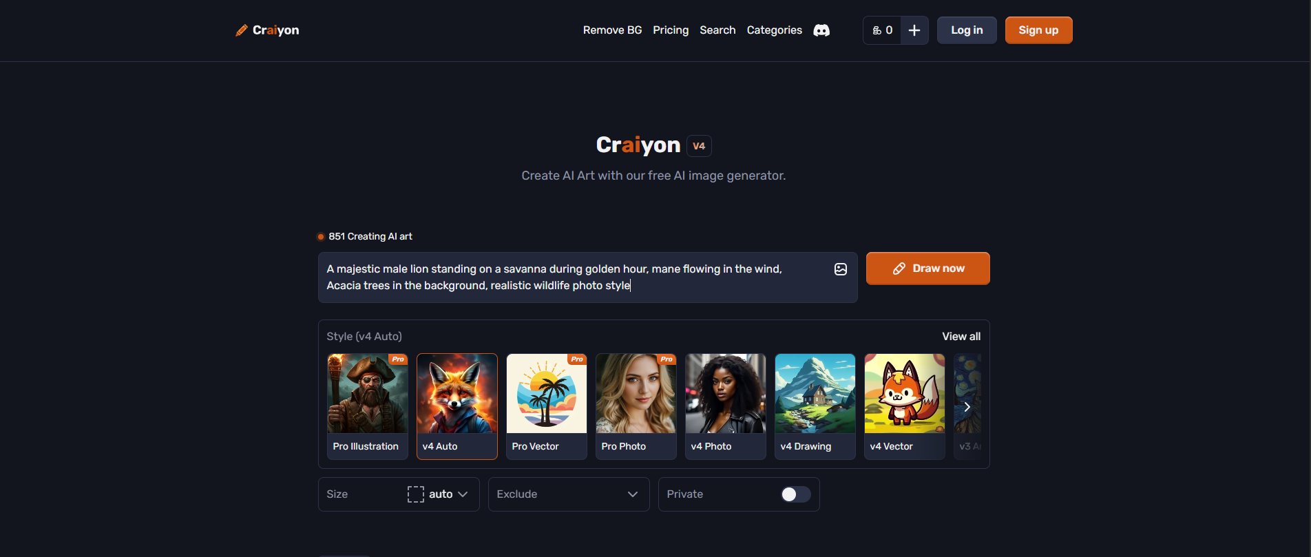 Escrevendo um prompt no gerador de imagens Craiyon AI