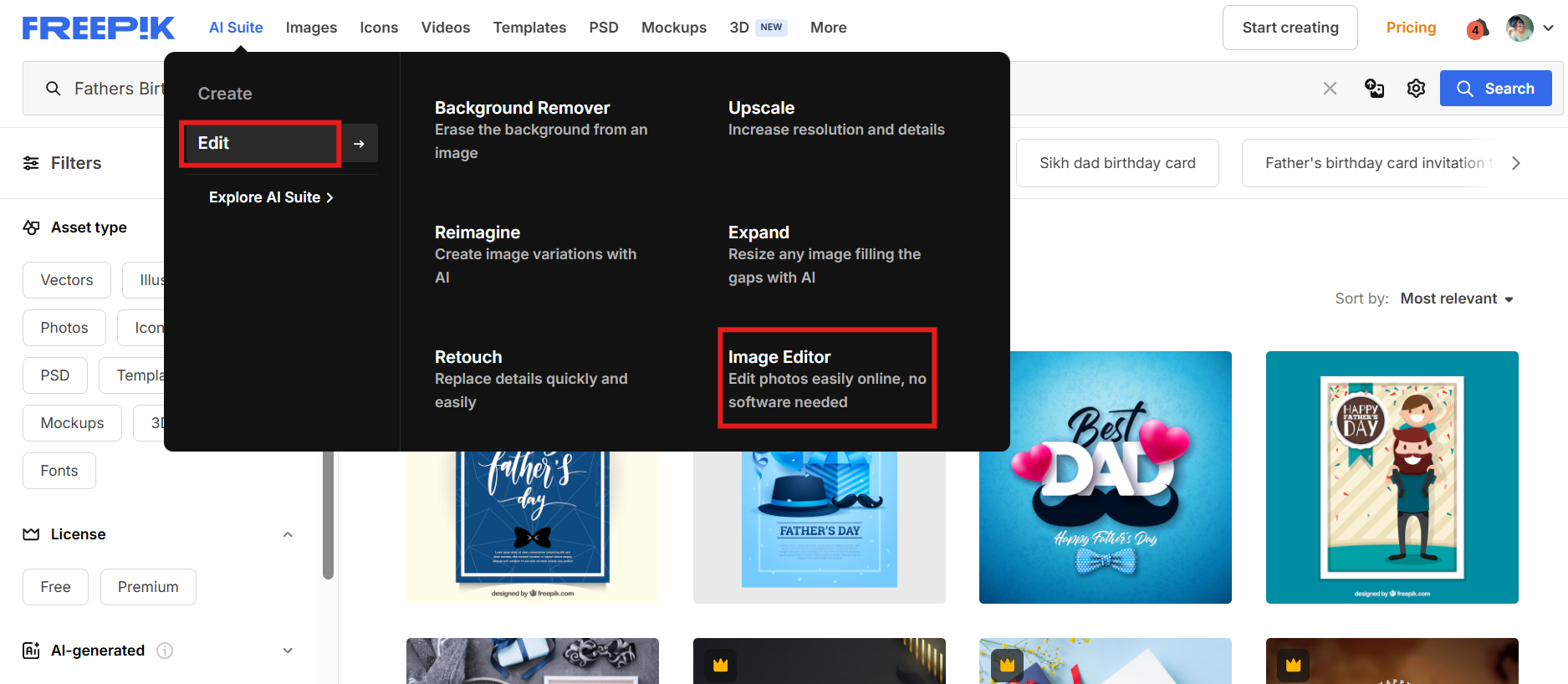 Abre el editor de imágenes