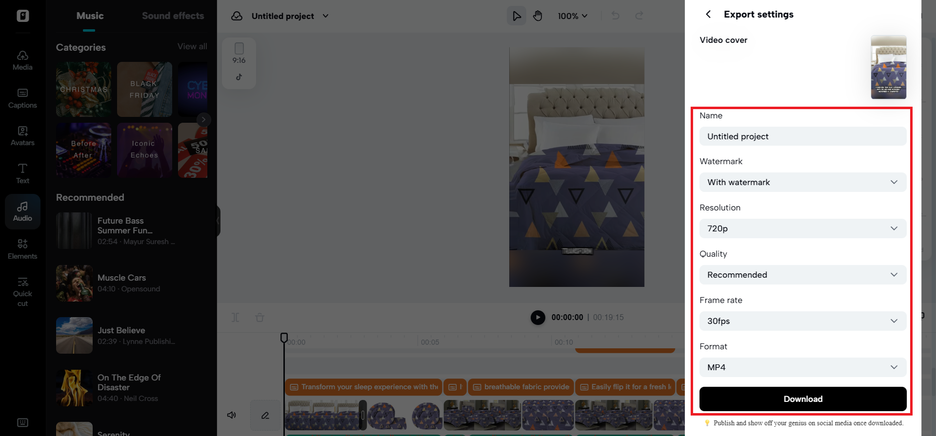 Export your video