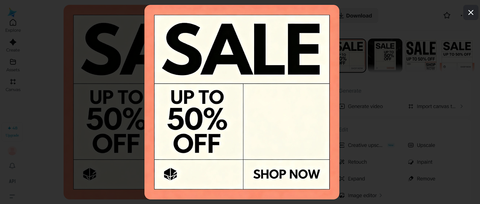 Discount poster idea: Minimal style poster