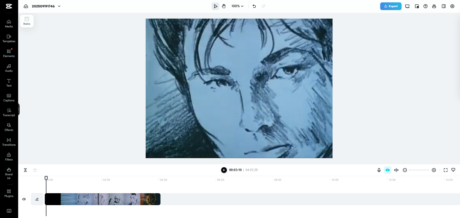CapCut Web's video editing canvas