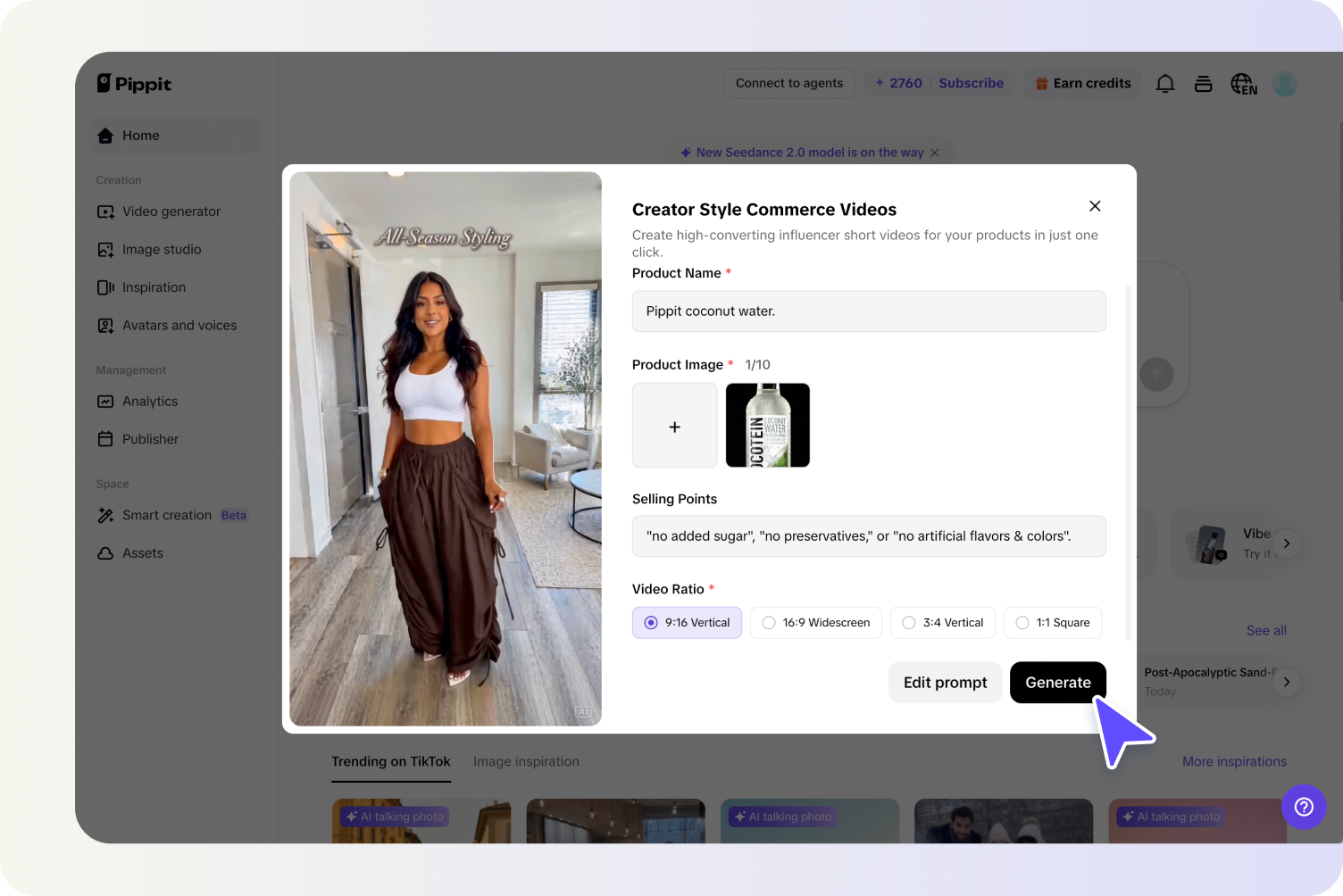 Step 2: Add product name, image, and selling points