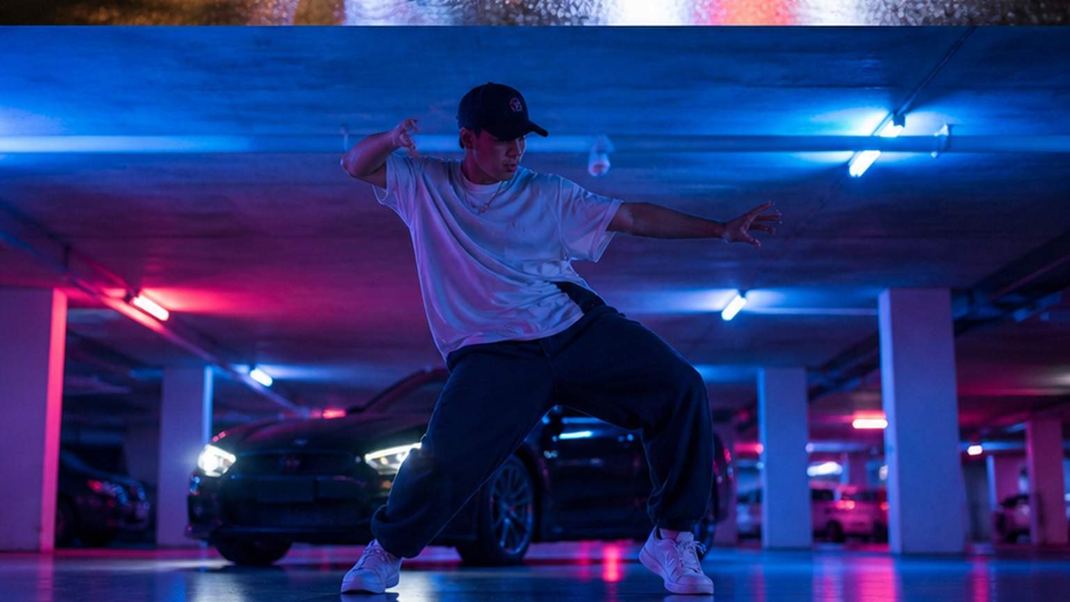 Natural studio portrait of a fictional adult Car Alarm Dance AI Generator