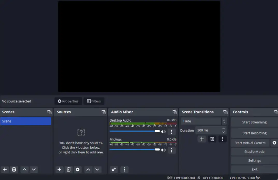 Free desktop screen recorders for Windows: OBS Studio