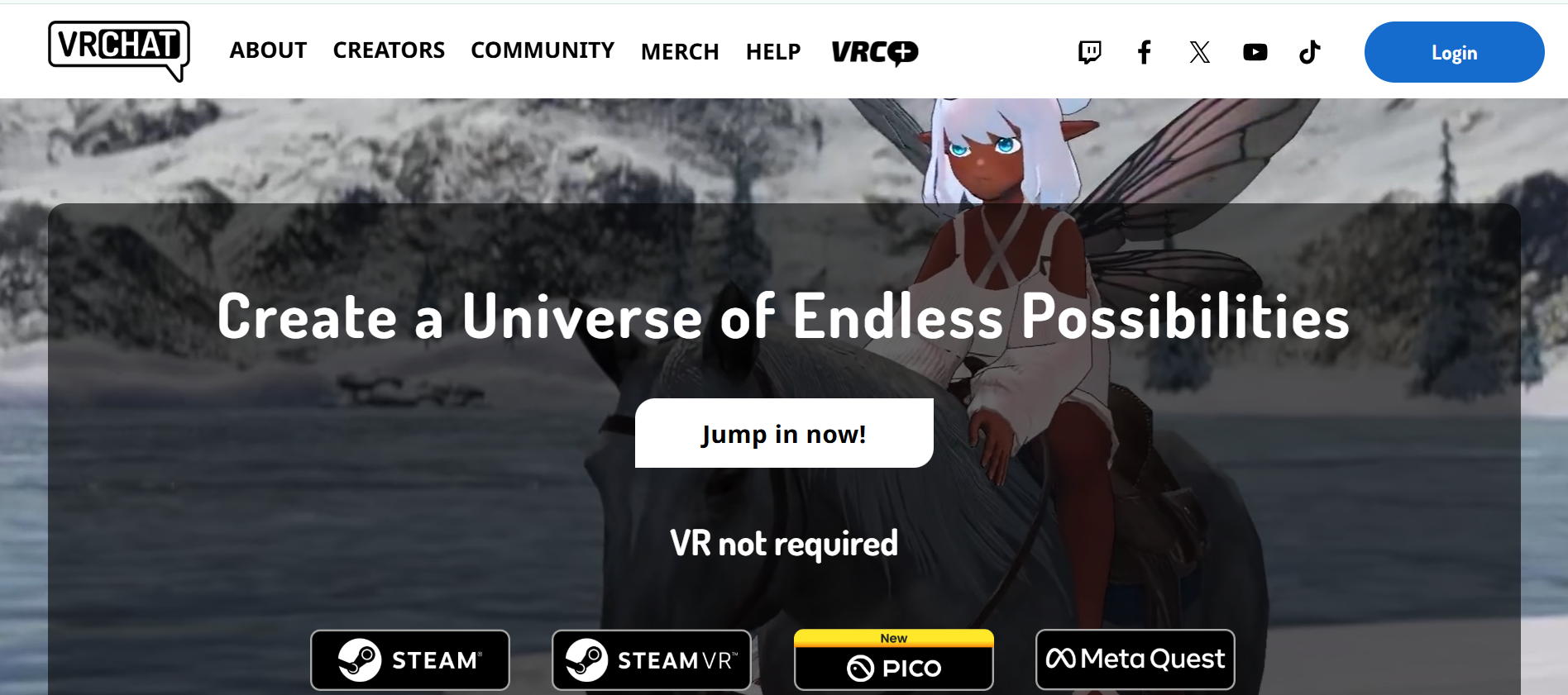Interface of the VRChat tool