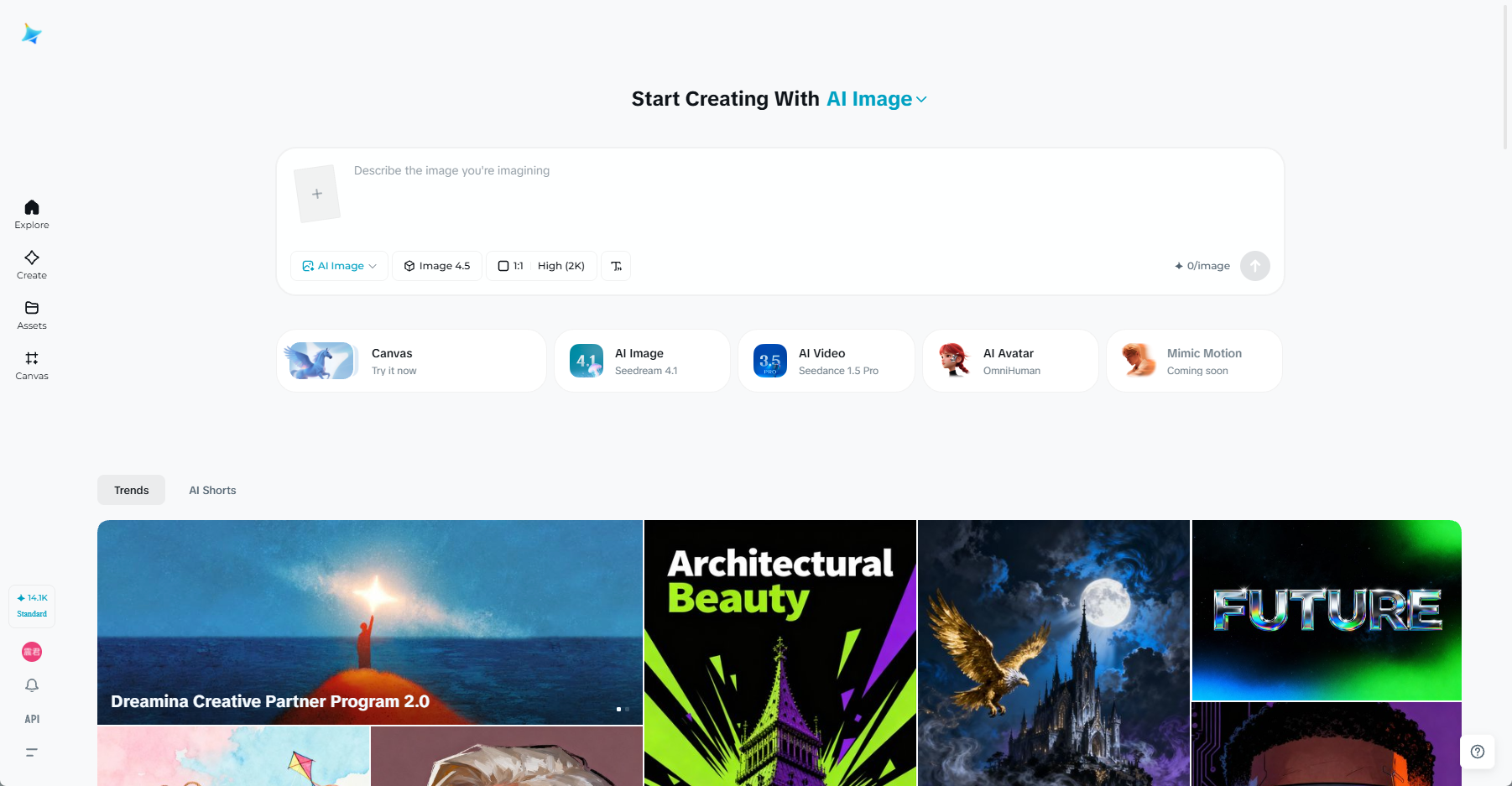 Dreamina's AI Image generator