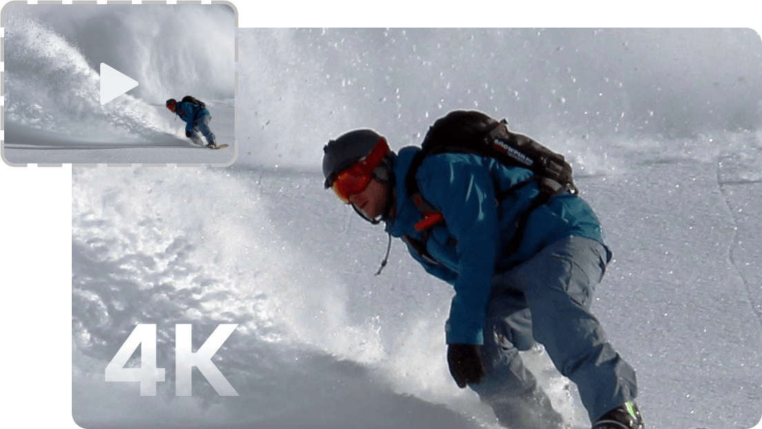 تحقيق 4K مع AI video upscaler