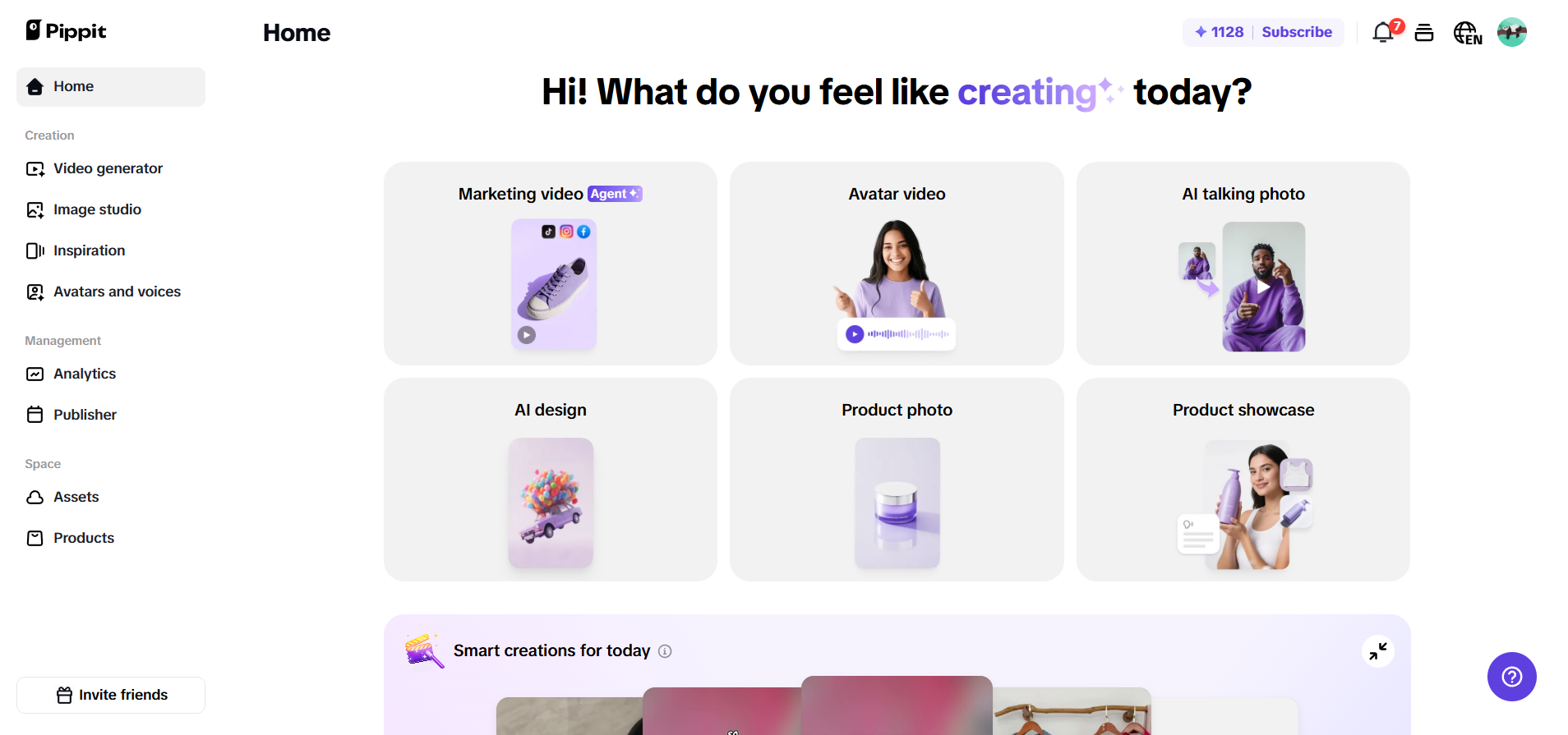 Pippit homepage