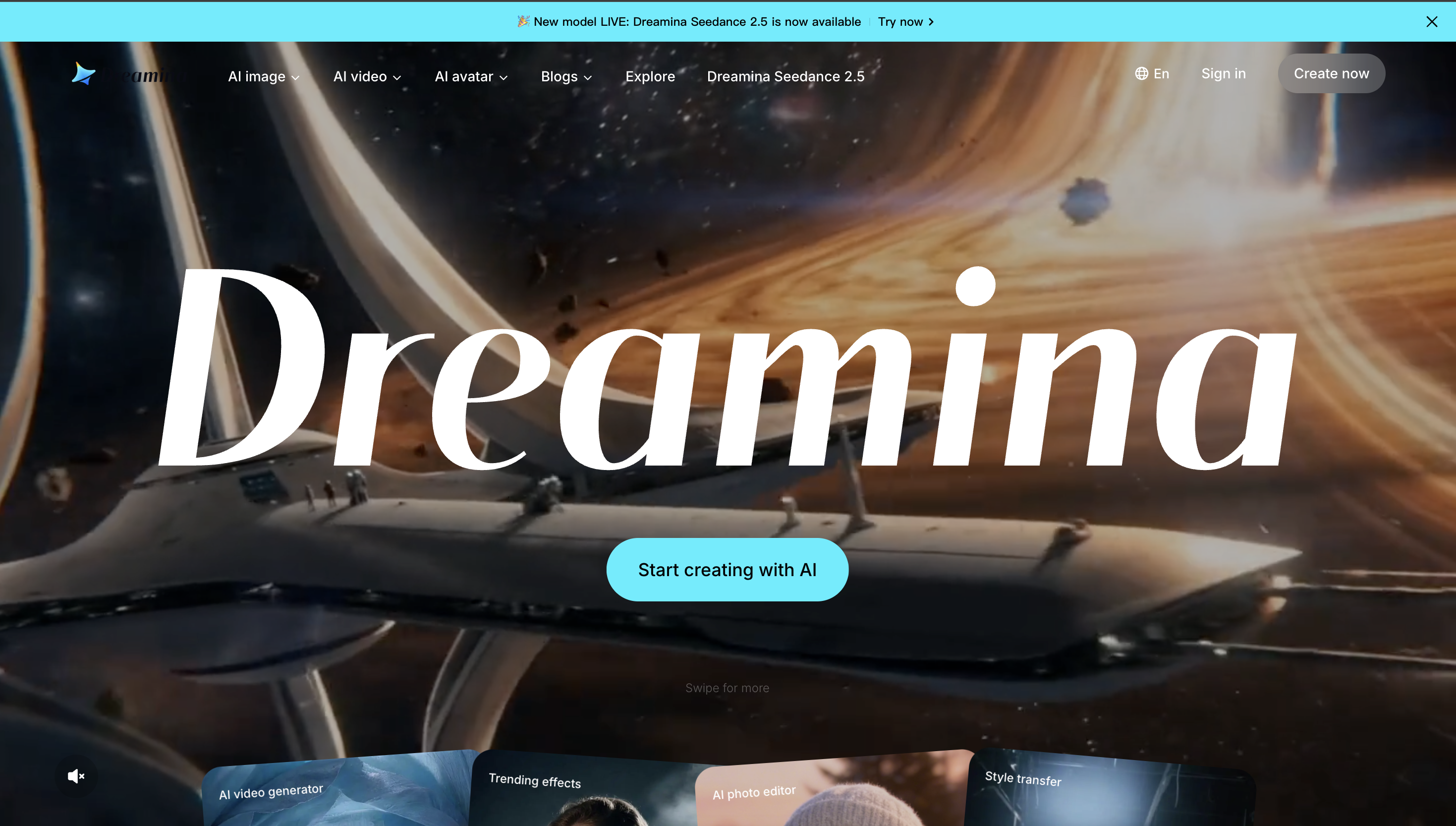 Dreamina: Cel mai bun pentru imagini-video cu referință audio