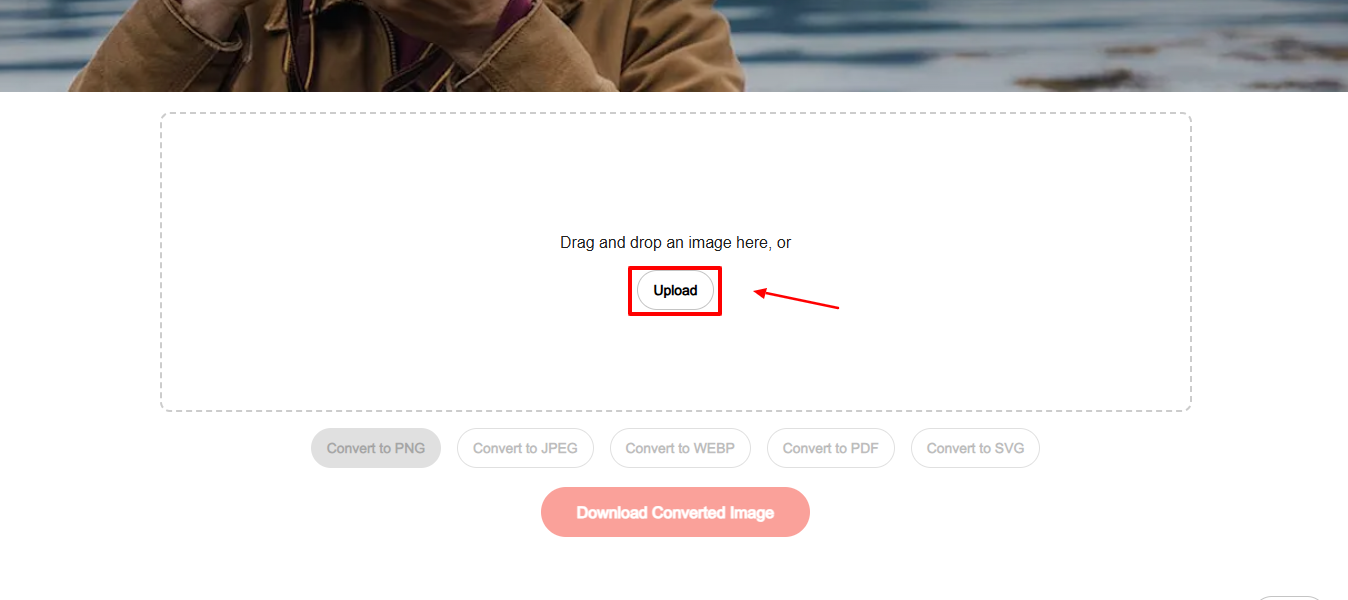 Upload image in Shutterstock