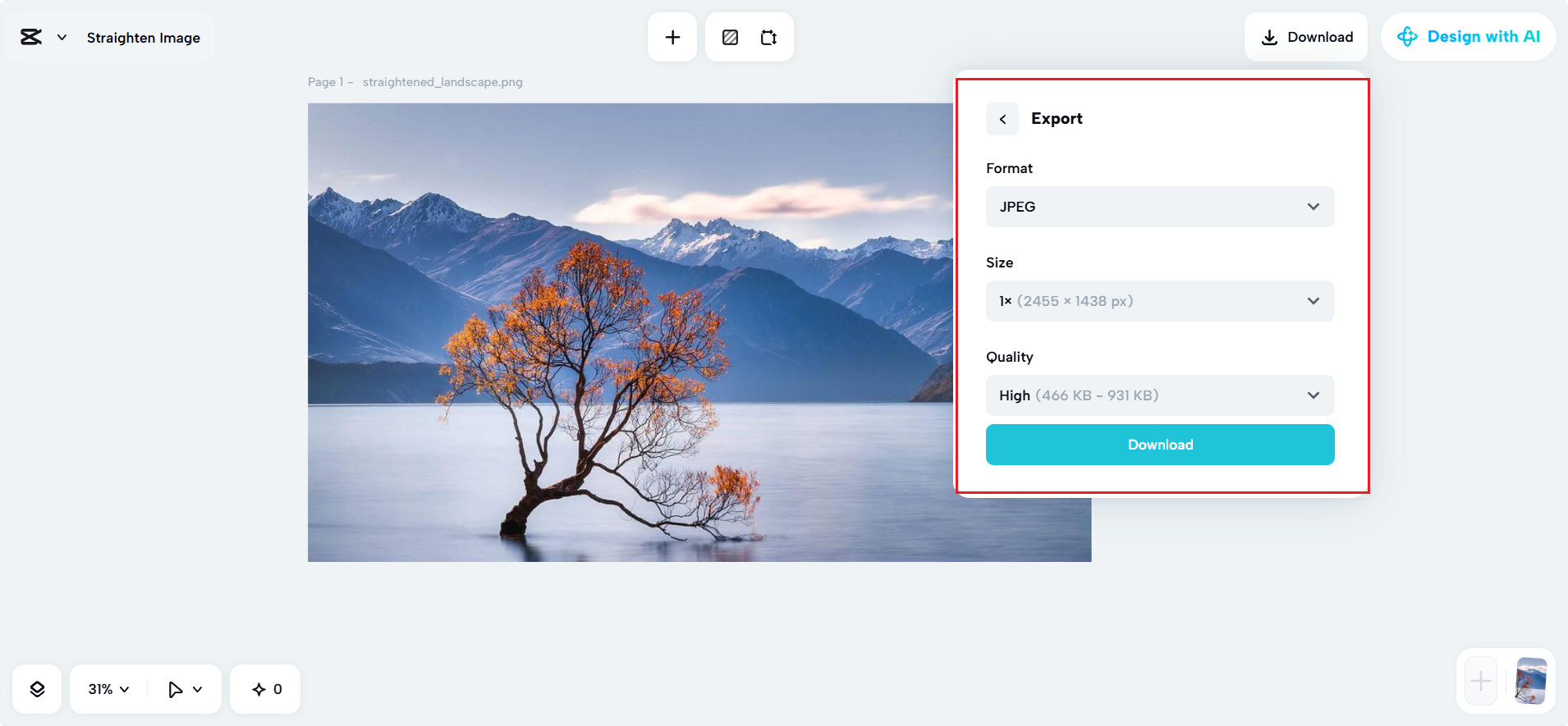 Exportujte ve vysokém rozlišení