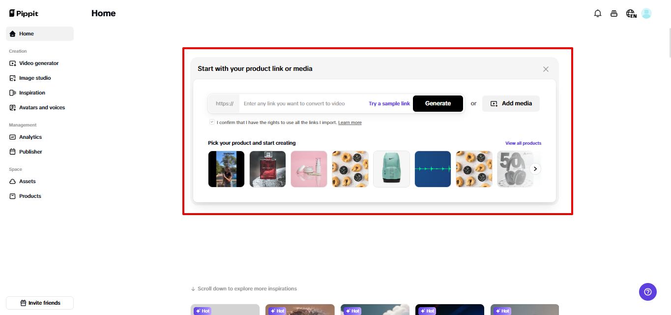 Pippit video generator