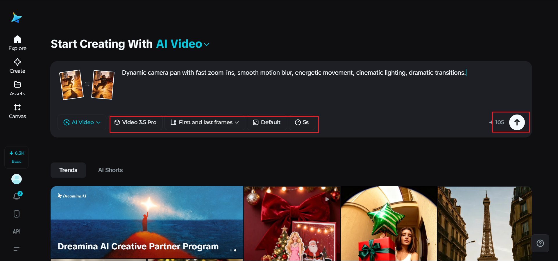 Pilih model dan hasilkan