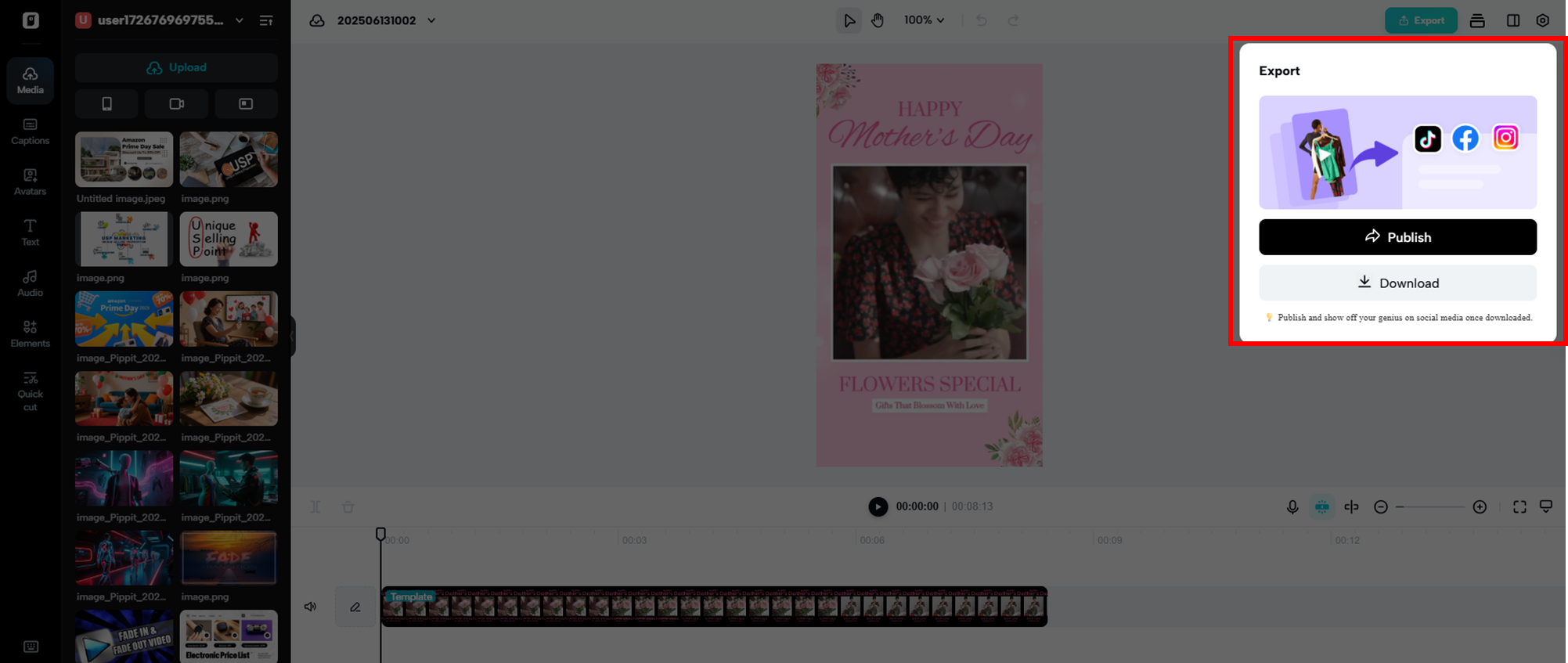 Export your video