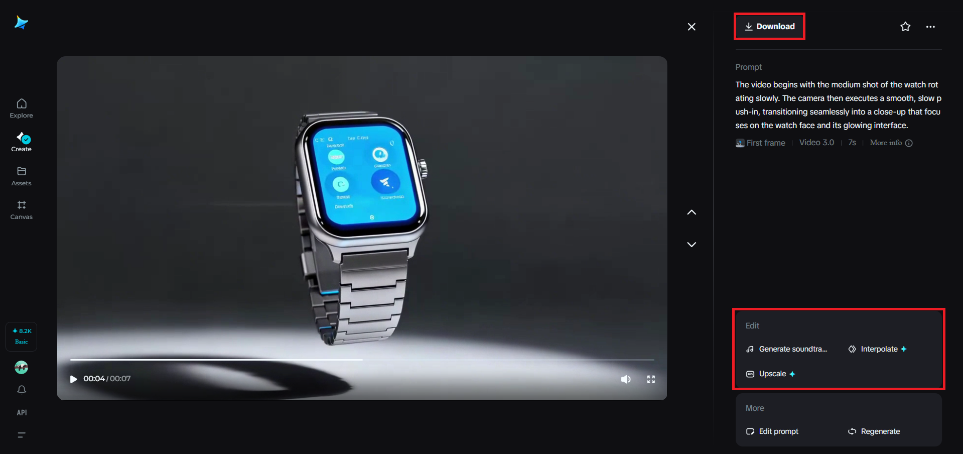 Preview, refine, and download your final video