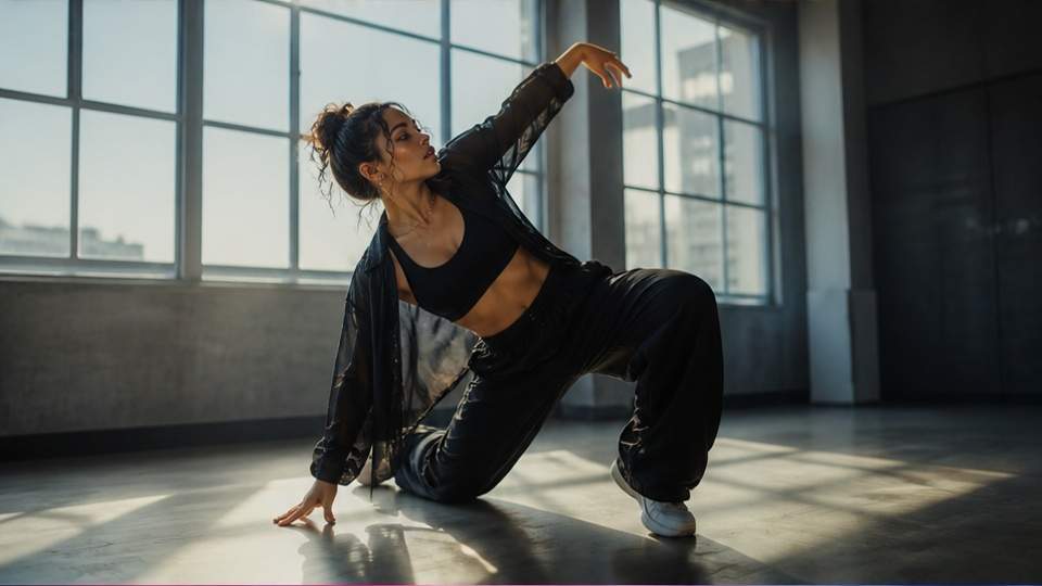 Mahngi Chini AI Video Prompt — a stylish music-video close-up with dramatic lighting