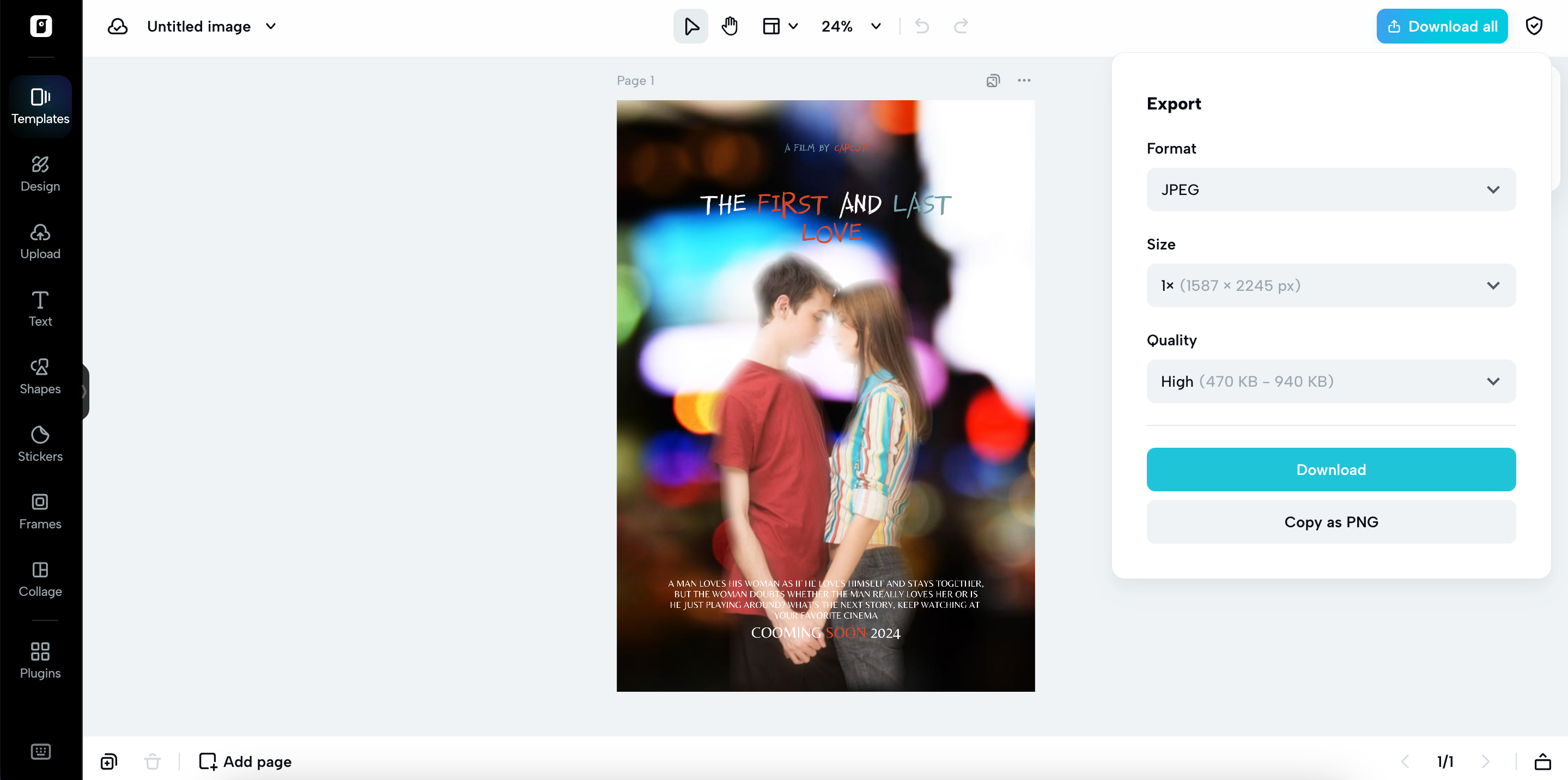 Export and share