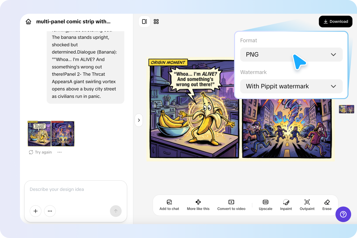 A kép szerkesztése és exportálása
