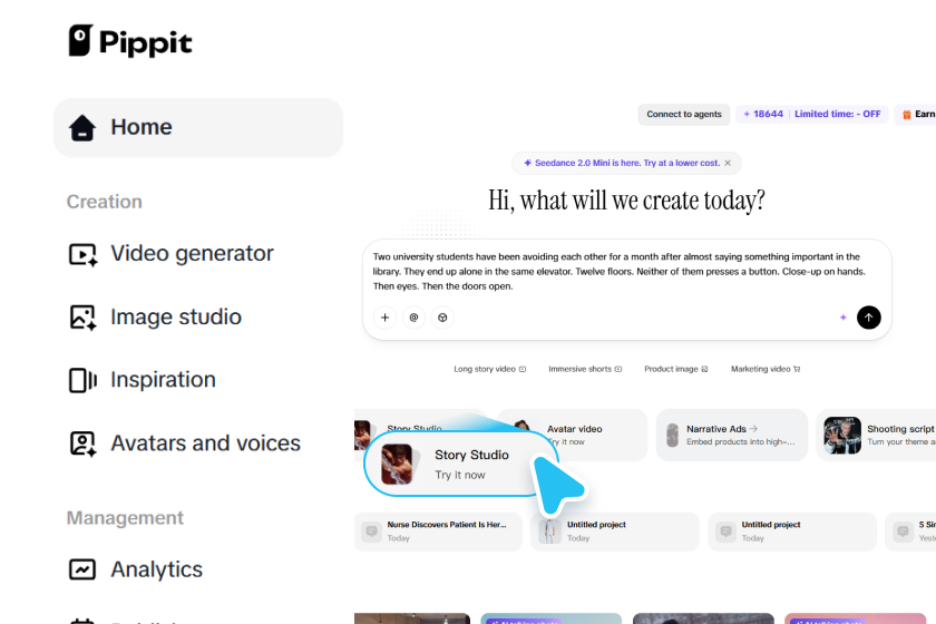 Step 1: Access the Story Studio