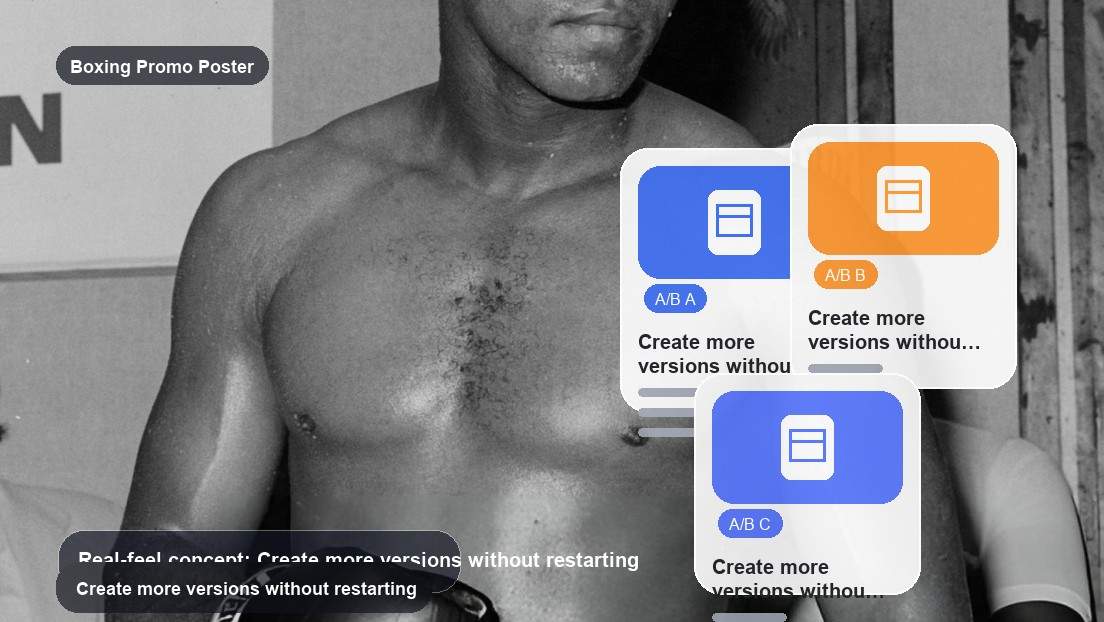 Boxing Promo Poster Maker realistic image for create more versions without restarting