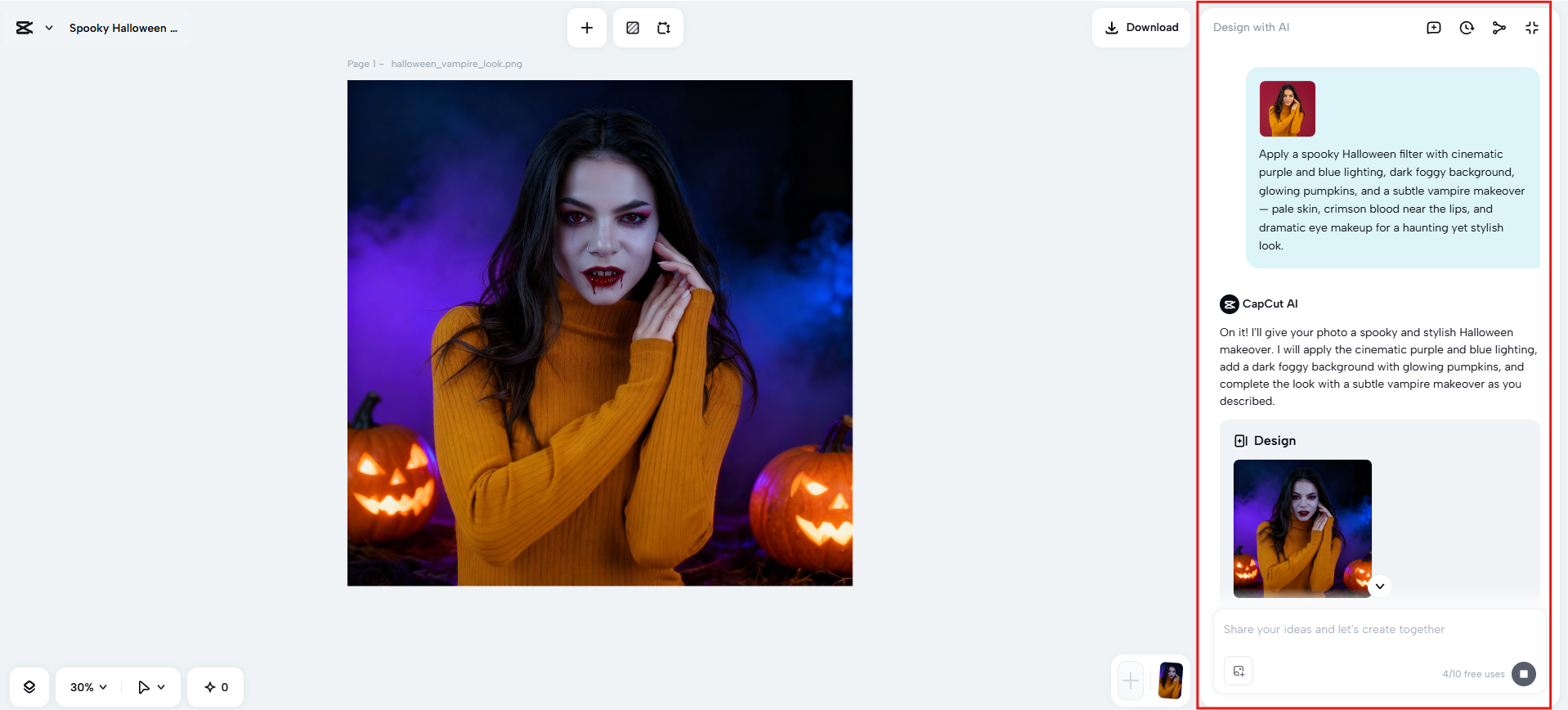 Refine with text prompts