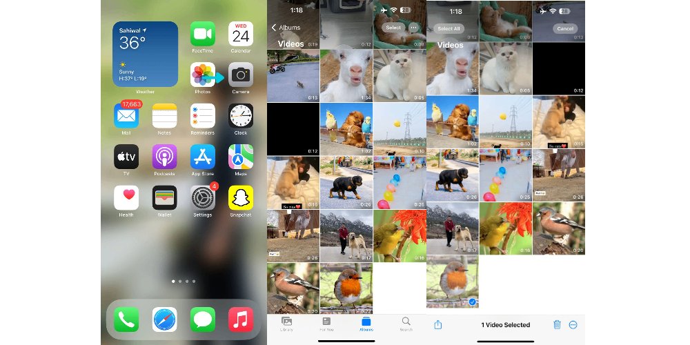 open the photos app
