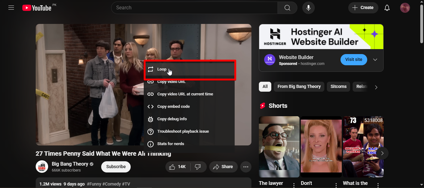 Repetindo vídeo no Pippit
