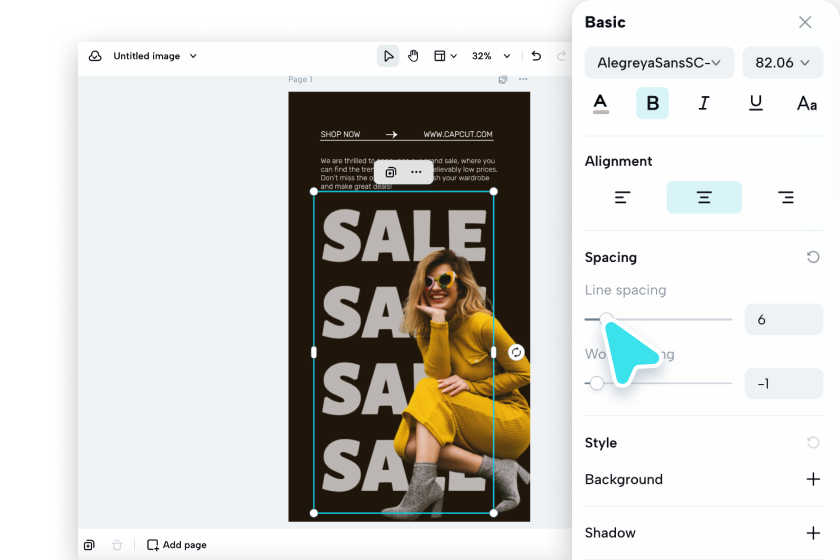 Use Pippit advance text editing tools
