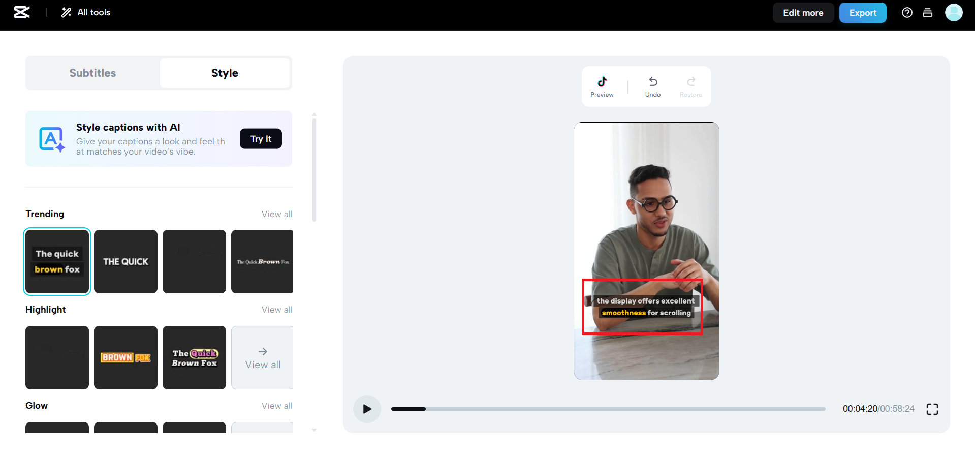 Accurate automatic transcription