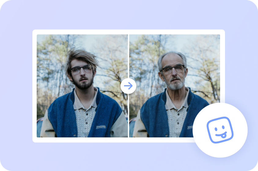 AI aging photo online free for fun results