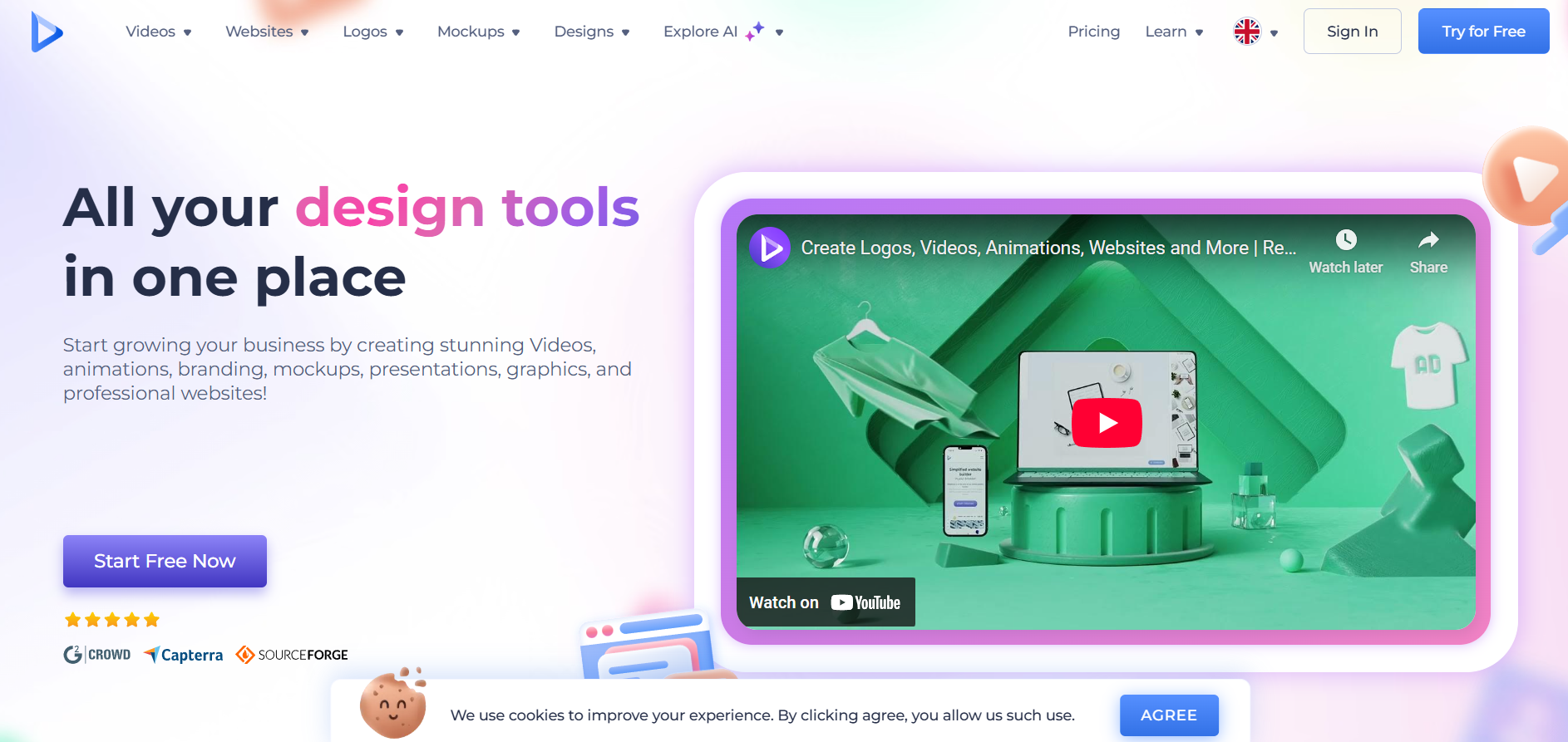 Renderforest AI animation generator interface