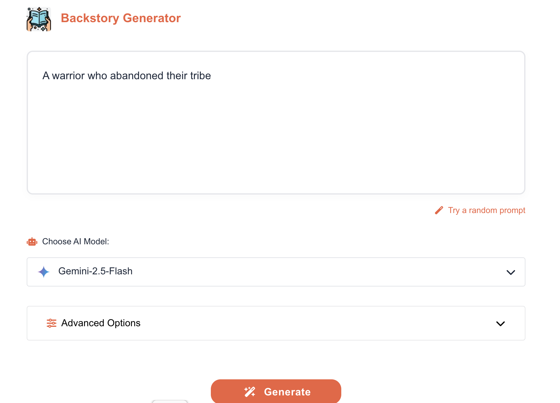 ToolBaz character background story generator