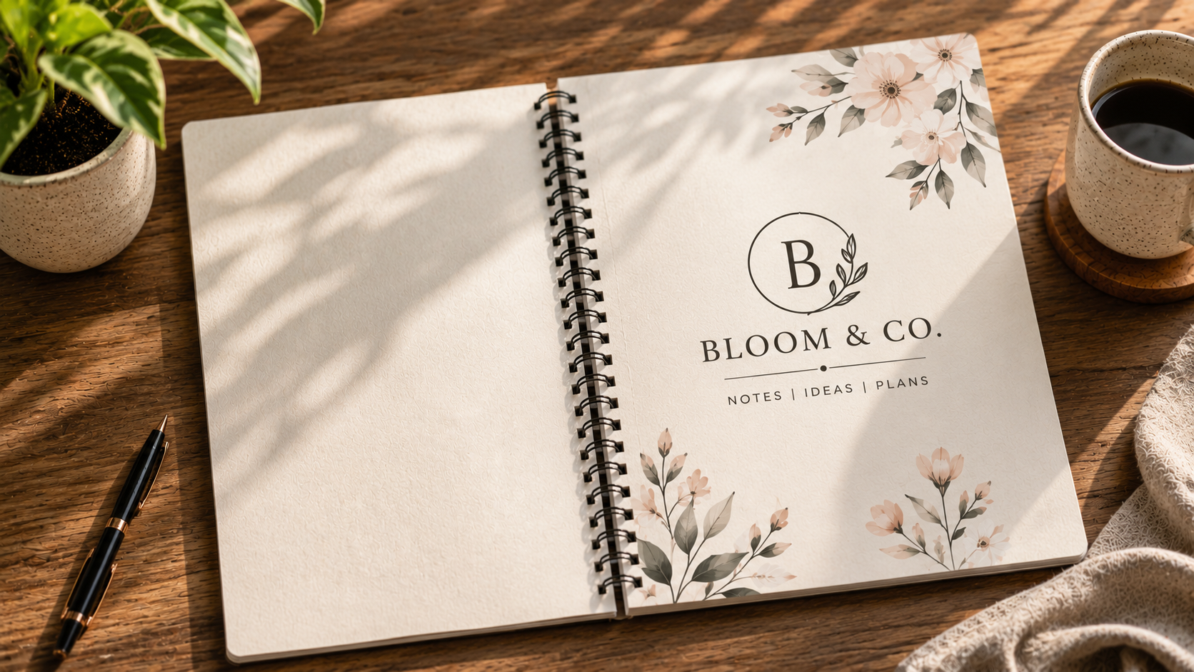 Prompt for spiral notebook mockup