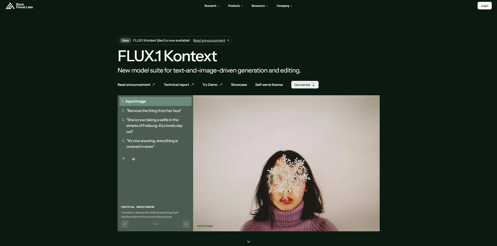 Interface of Black Forest Labs - an easy to use Flux AI image generator