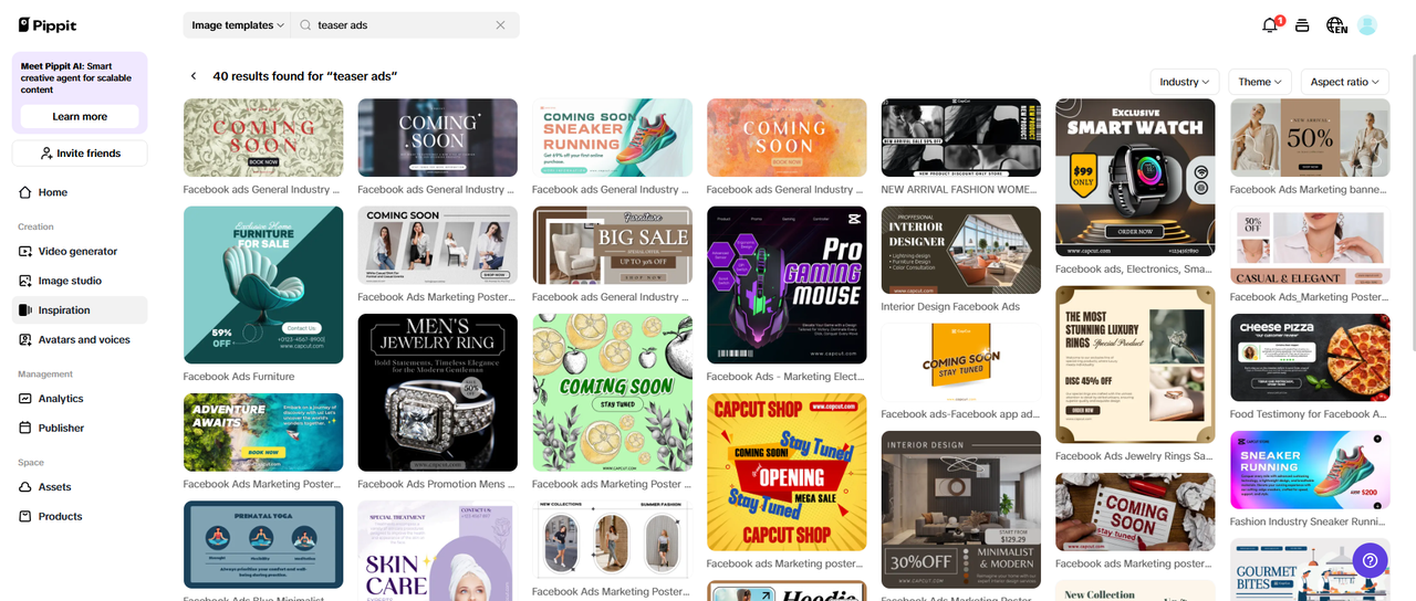 Sign up and access inspiration