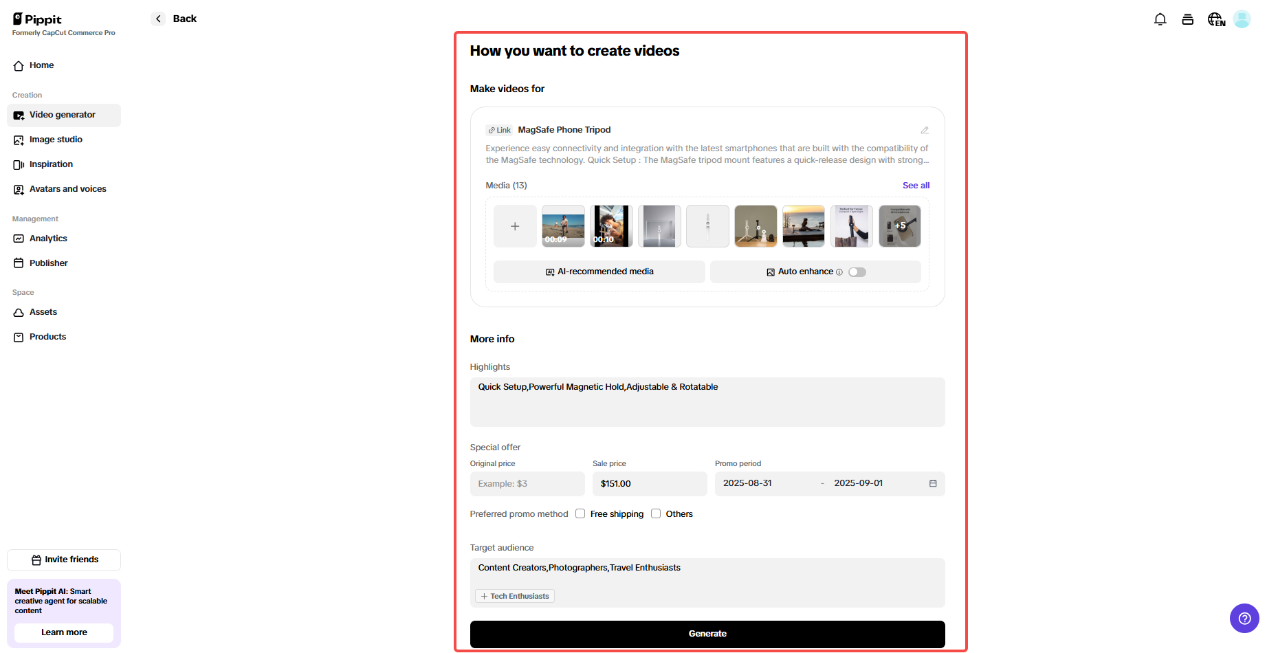 How you want to create videos