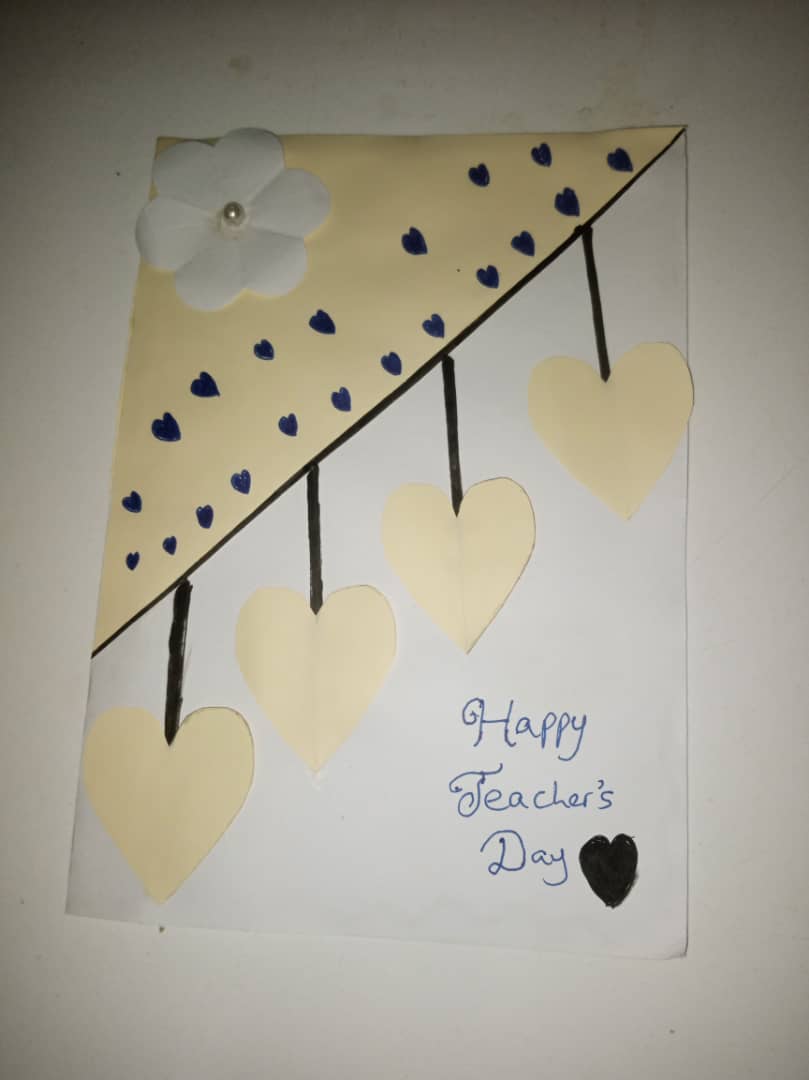 Teachers' Day card design handmade