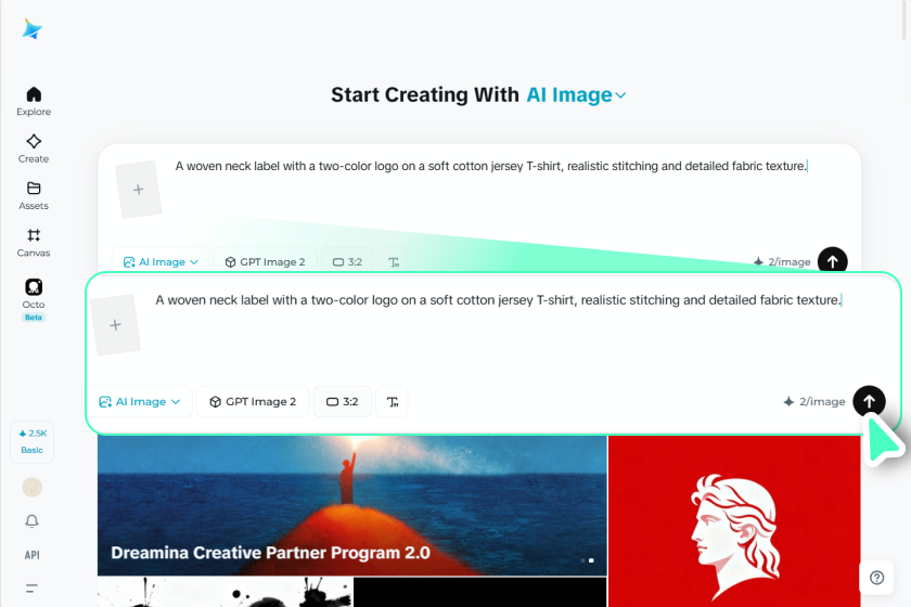 Upload your logo and describe the label