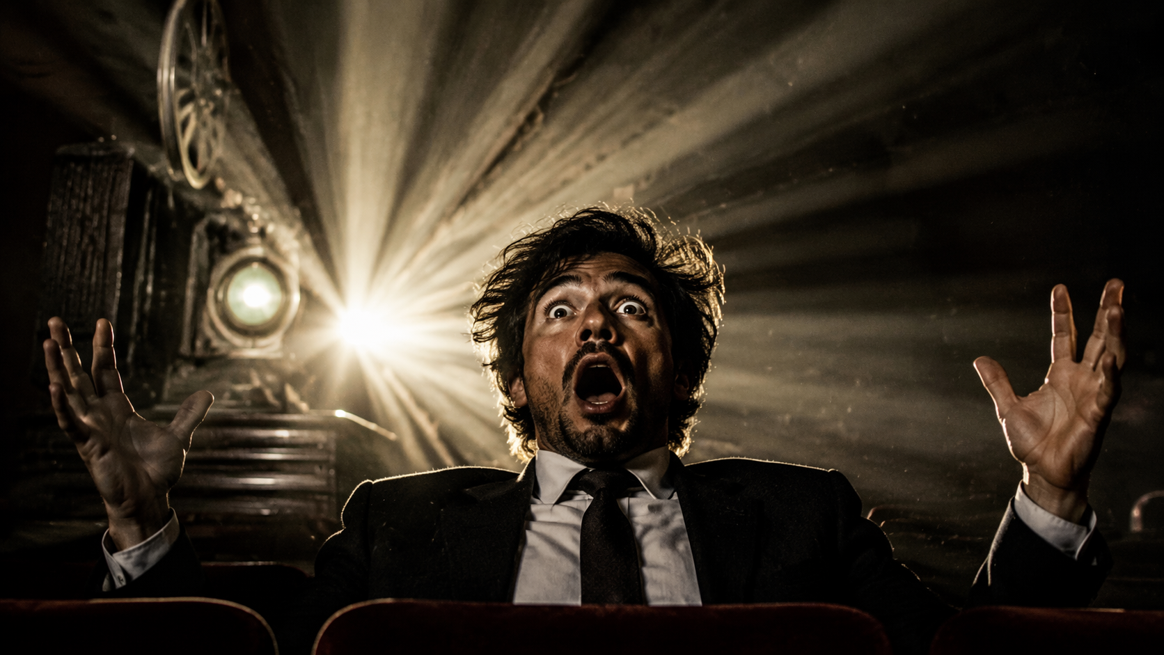 Dreamina Absolute Cinema Meme AI Prompt Beispiel 1: Dramatische Kinoreaktion