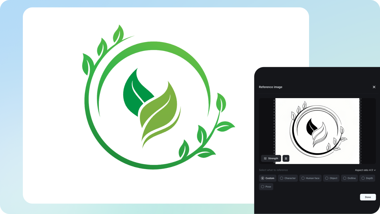 company logo with a sketch