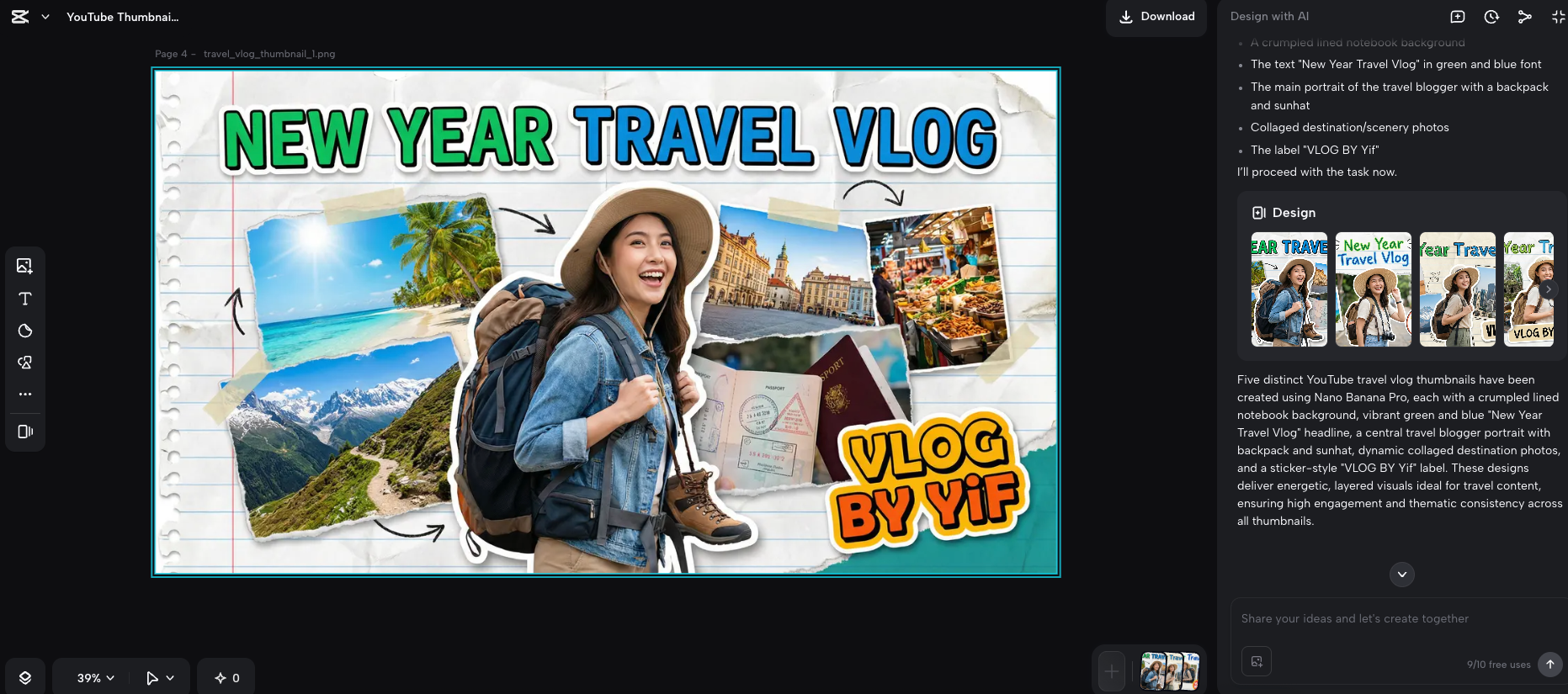 CapCut AI design for social media video covers