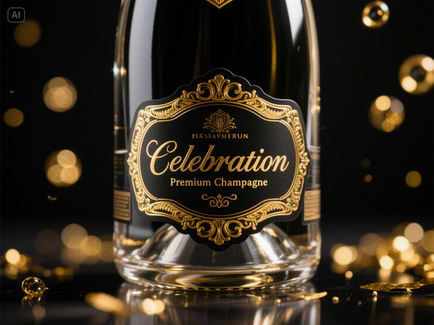 Champagne celebration label