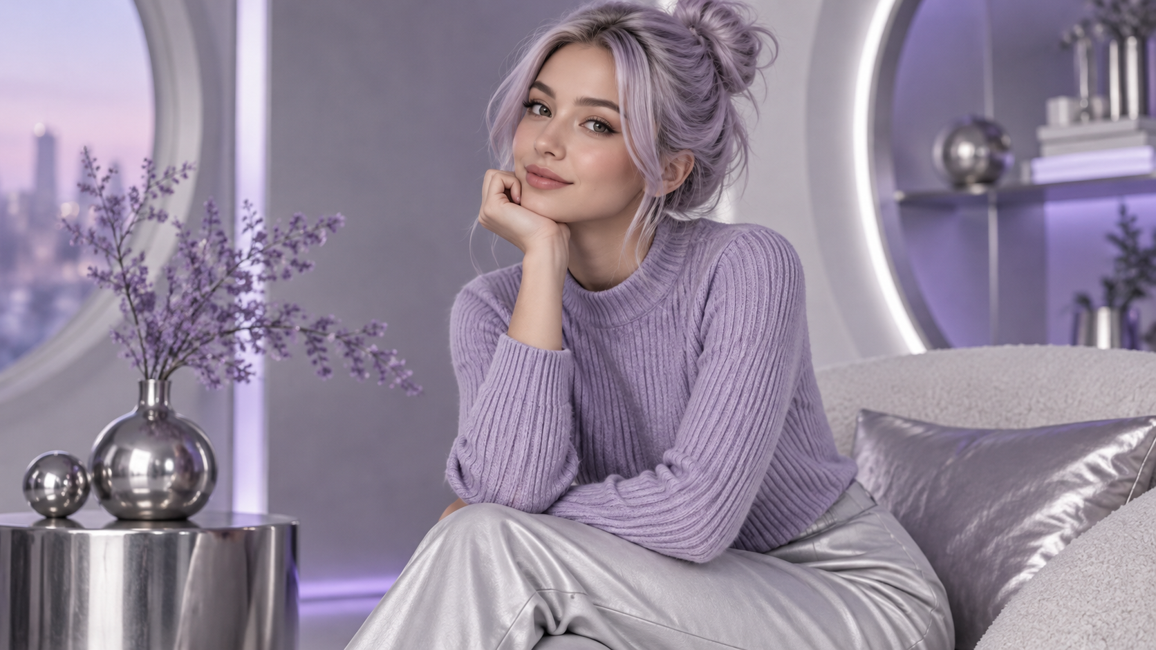 Playful Avant-Garde Character Study example for new ai influencer