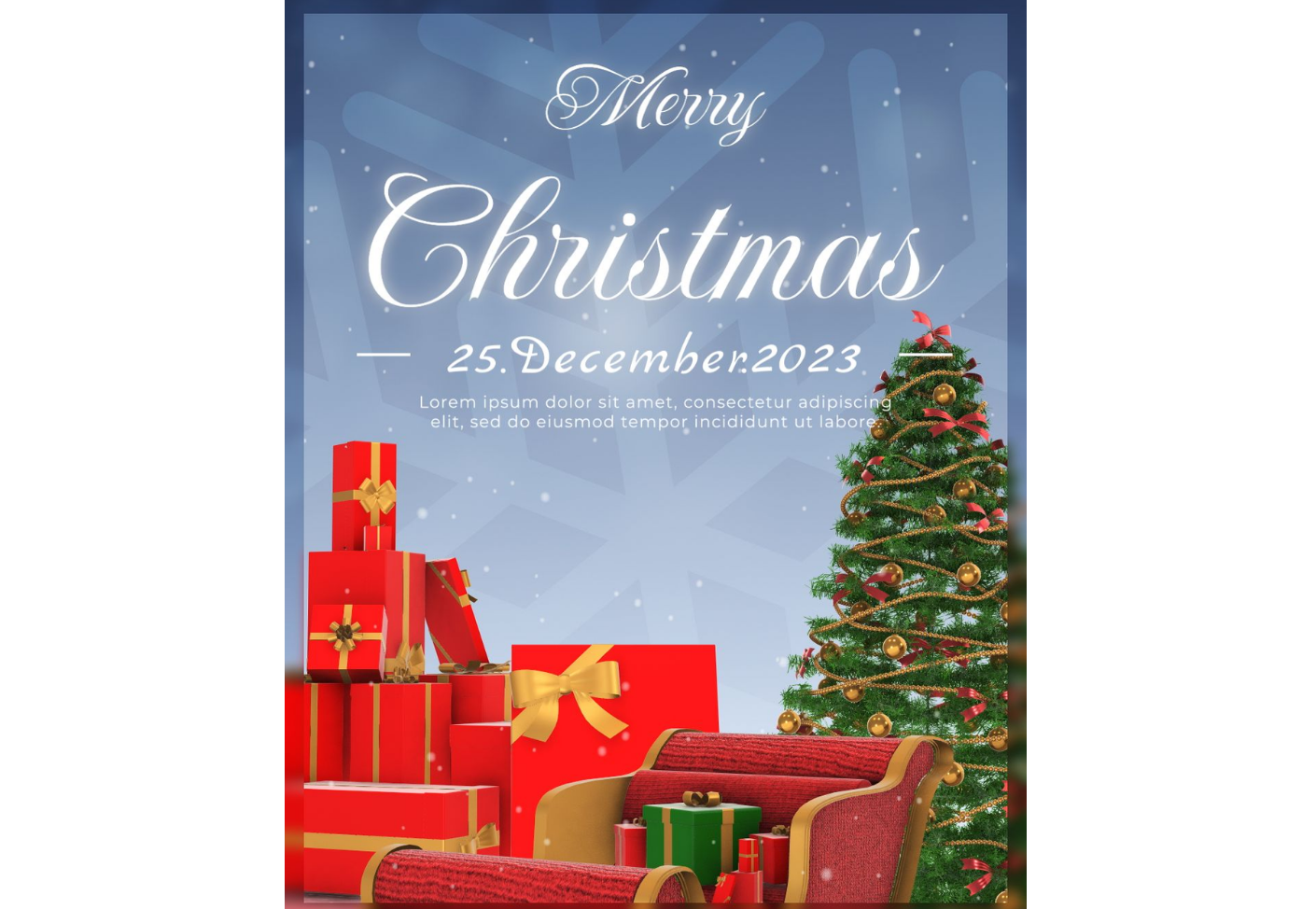 Holiday flyer with seasonal icons