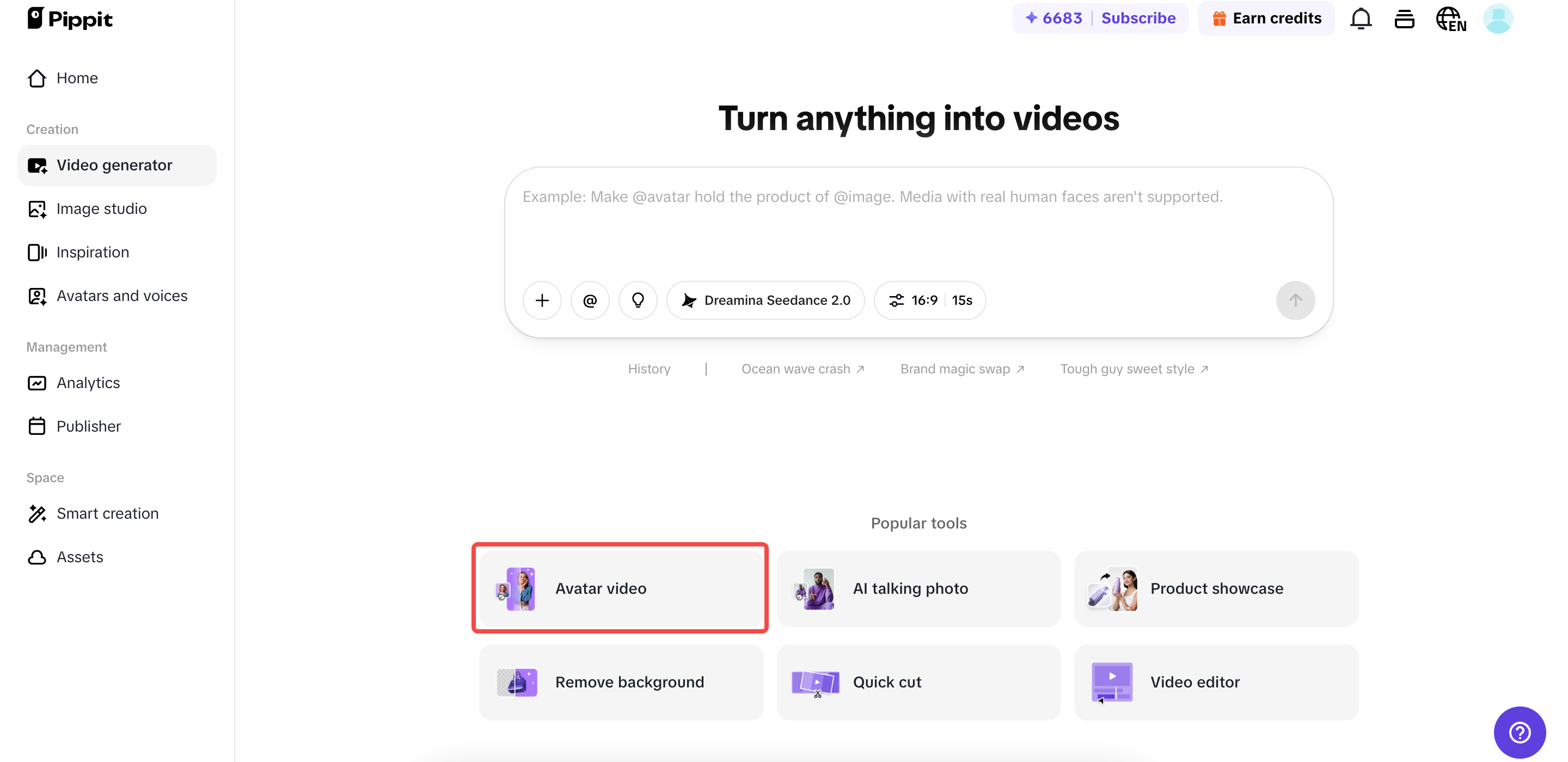 Create talking avatars
