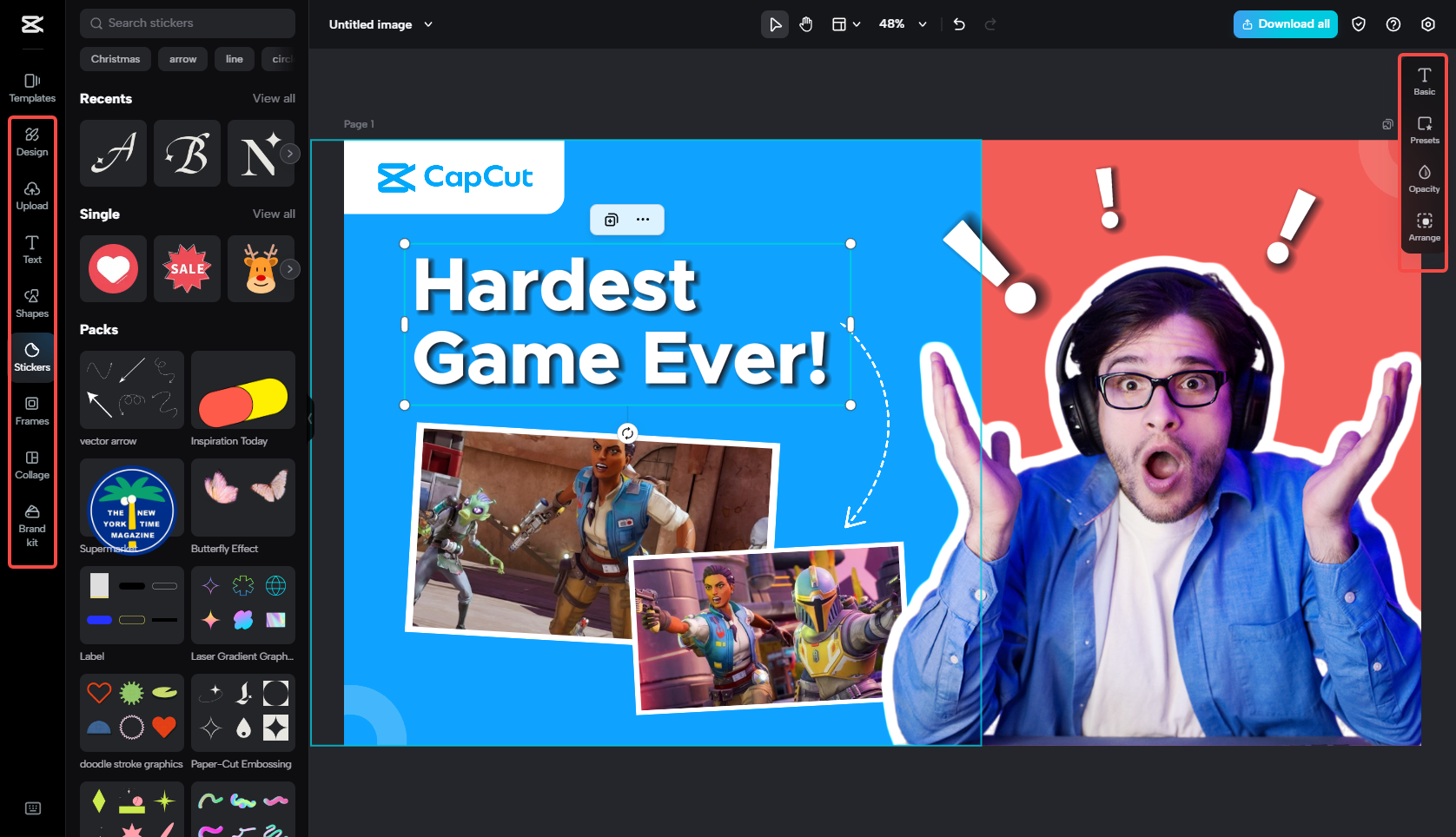Editing banner with rich features