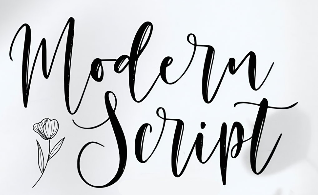 Modern script fonts