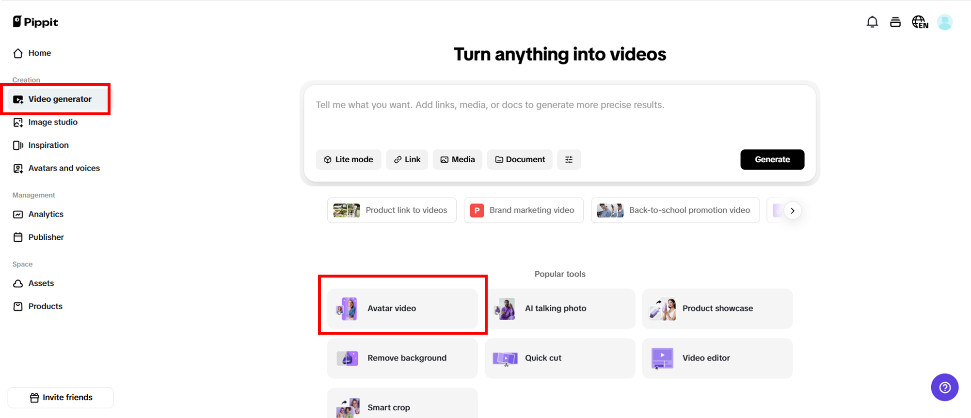 Acessar Avatar video